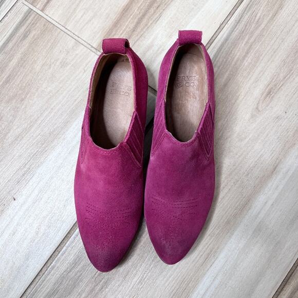 Frye Rubie Western Slip On Booties In Raspberry Size 5.5 - Picture 3 of 7
